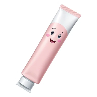 Long Pale pink toothpaste tube sticker