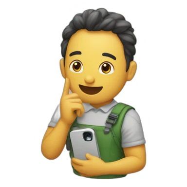 Ruvia hermosa hablando con celular sticker