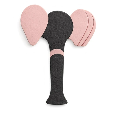 BLACKPINK-inspired object, black and pink colors, creative and textured paper art sticker