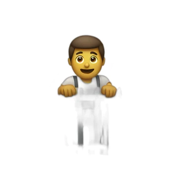 a man going over a fence sticker