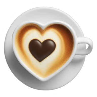 Espresso cup heart foam sticker