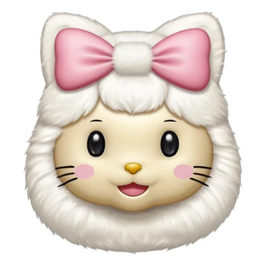 Hello kitty Beige bow sticker