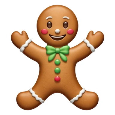 Omino di pan di zenzero con solo glassa bianca  sticker