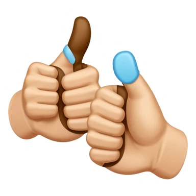 Thumbs up with two thumbs. sticker
