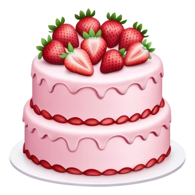2 tier Strawberry Cake sticker