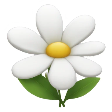 white flowers sticker