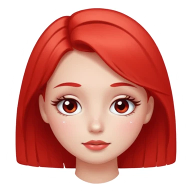 Shy pretty red cheeks blushing kong lashes sparkle sticker