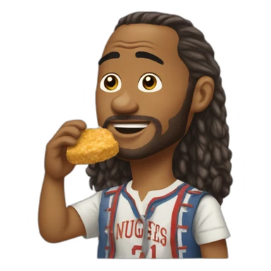 forrest gump eating nuggets sticker