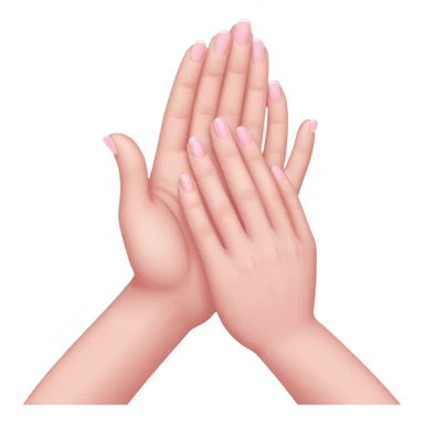 pray hands soft pink sticker