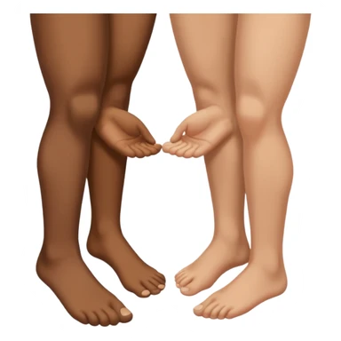 two full-length people with their feet getting to know each other sticker