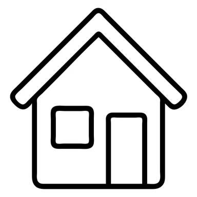 a house, outline icon style, no fill, just black lines sticker