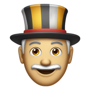 benyamin netanyahou with a clown hat sticker