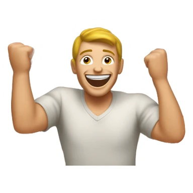 white skin man rejoices at the fire around him sticker