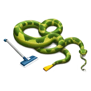 Snake vacuuming carpet sticker