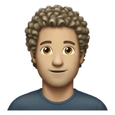 Tall white male with curly hair  sticker