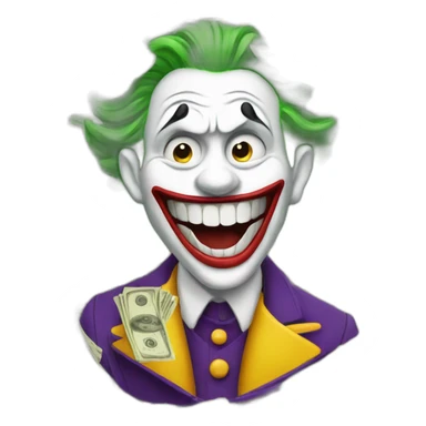 joker with money sticker
