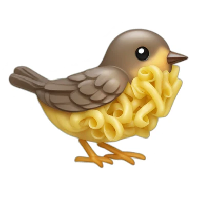 pasta ear baby bird sticker
