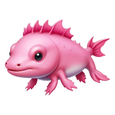 pink axolotl sticker