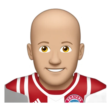 Arjen robben with bayern sticker