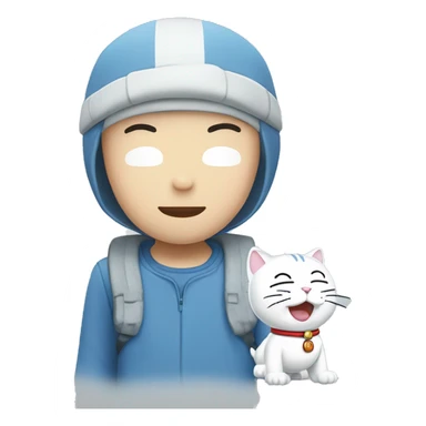 Doraemon white sticker