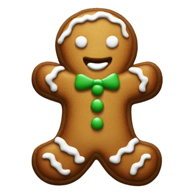 gingerbread man with white icing sticker
