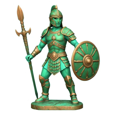 Bronze warrior figure,Museum Statues sticker