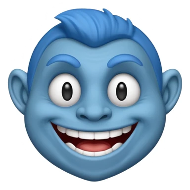Troll troll face blue sticker