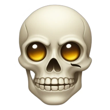 skull making a side eye with theirs eye and who look at right because he does a side eye sticker