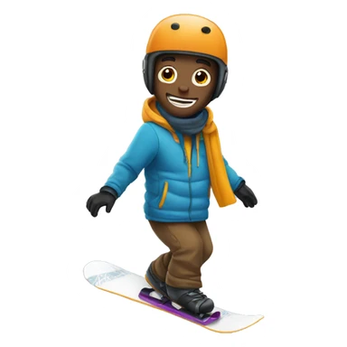 guy snowboarding  sticker