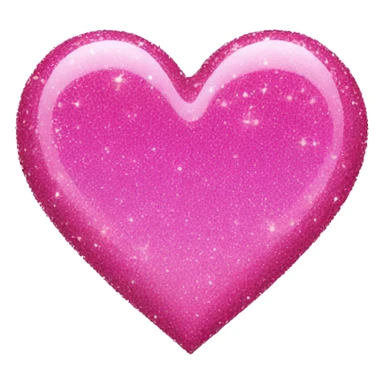 Pink glittery heart sticker
