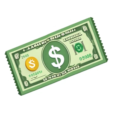 single cash bill 2d format sticker