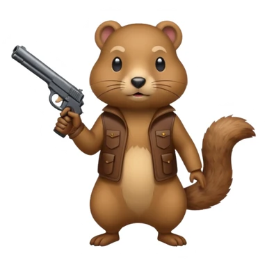 gopher with gun sticker