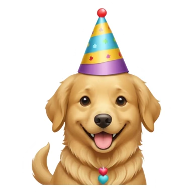 dog with party hat sticker