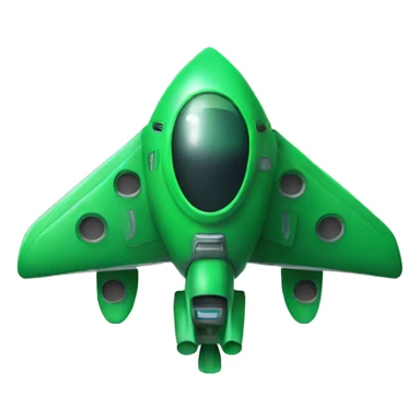 spaceship green sticker