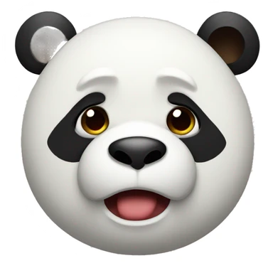 Panda with an annoyed face  sticker