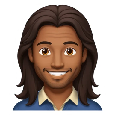 Pana Hema Taylor, male actor (b.1989) with dark brown long hair sticker