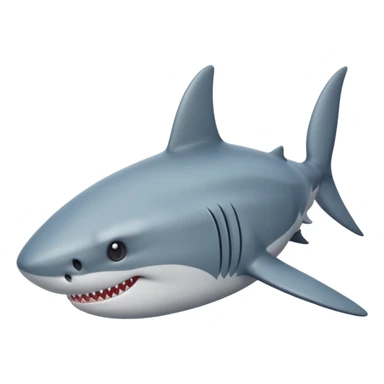 shark body with a cat face sticker