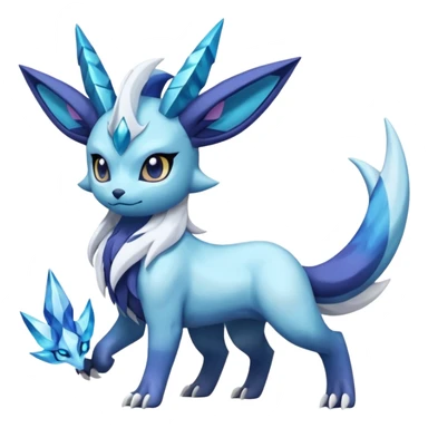 Snowy Flakey Scaly Nebulae Nebula Galctic starry gradients-colored Absol-Glaceon-Suicune-Amaura-Dialga-fusion sticker