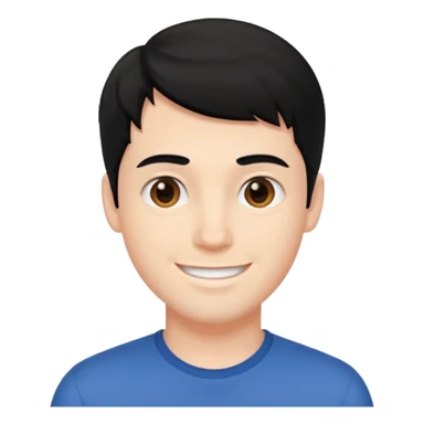 Joven blanco de buena parecencia cabello negro sticker