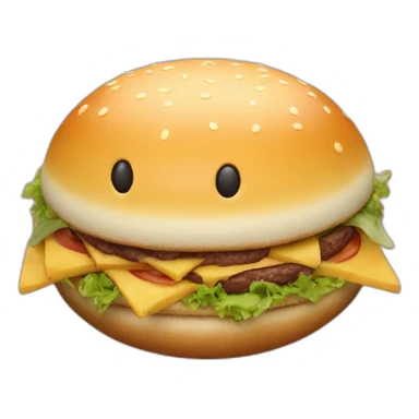 Saturn made of burger sticker