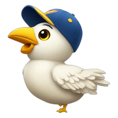 Pollito con gorra amarilla sticker