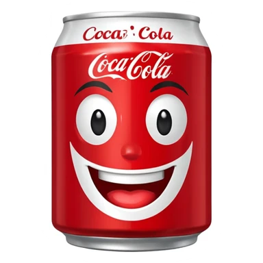 Coca-Cola con cara sticker