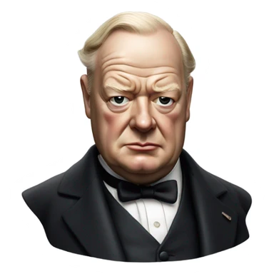 photorealistic Winston Churchill sticker