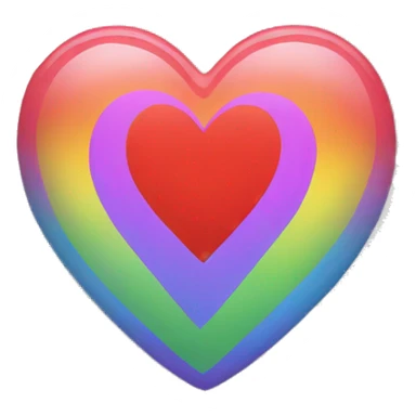 rainbow color heart emoji  sticker