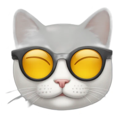 Gatto con occhiali da sole che dorme sticker