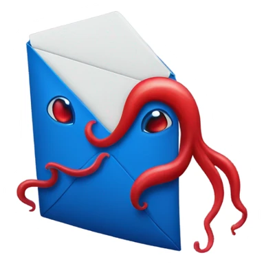 Squid Game-themed emojis featuring blue and red envelopes sticker