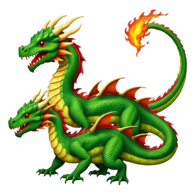 Three head dragon with one tail sticker