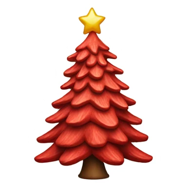 Red christmas tree sticker