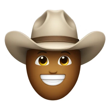 Cowboy hat kissing face sticker