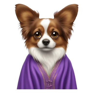 Papillon avec une robe violet  sticker
